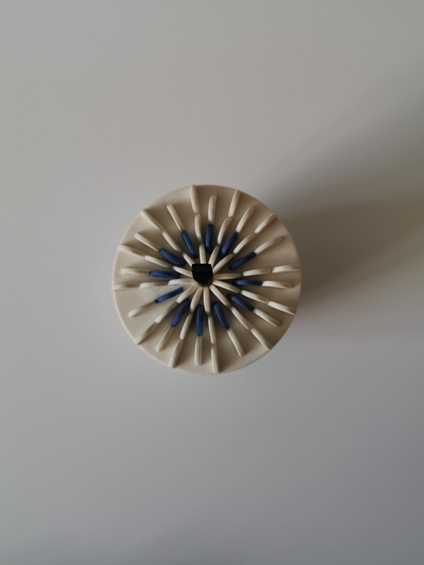 Large Blue Lidded Vessel