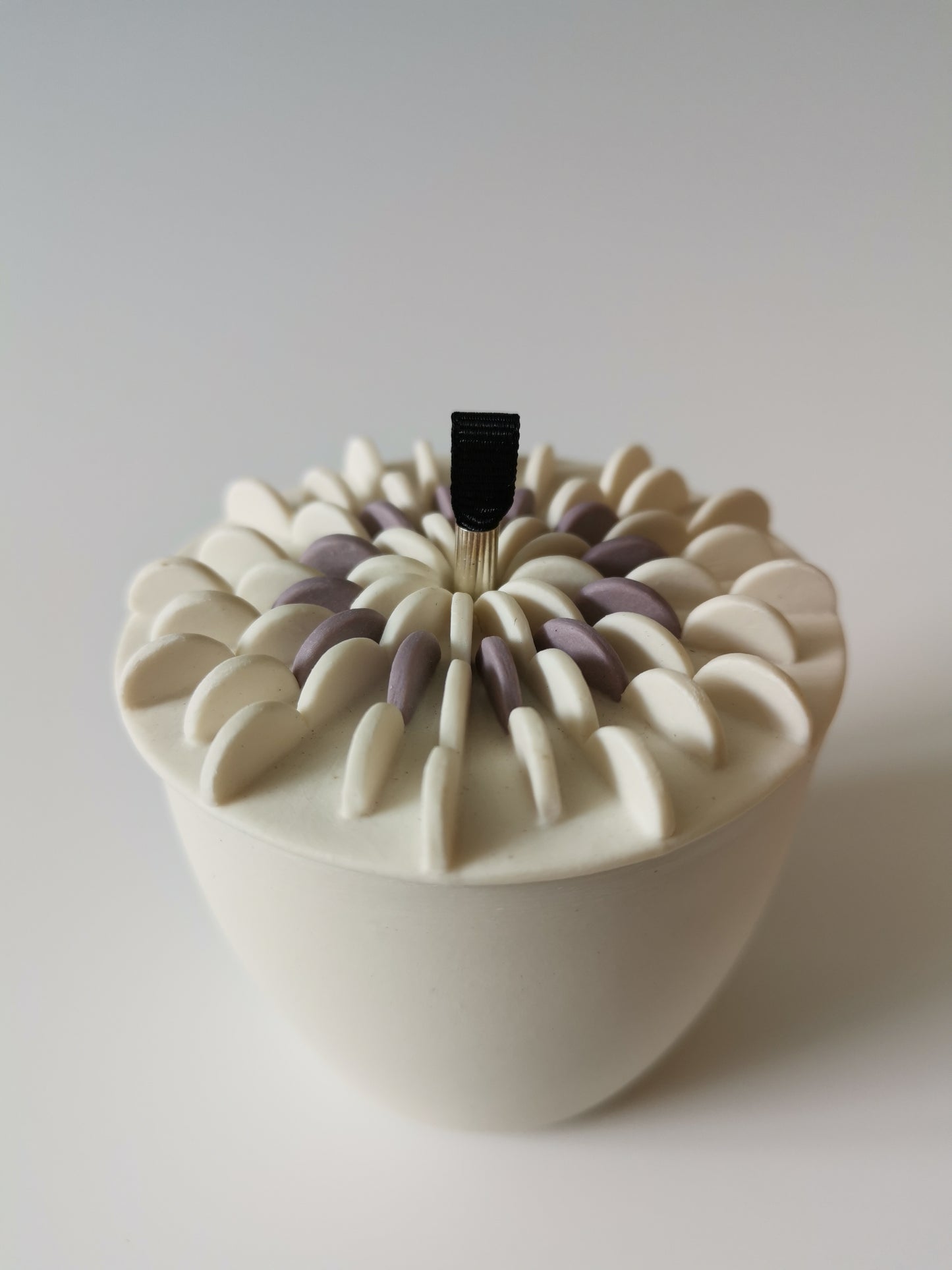 Large Purple Lidded Vessel