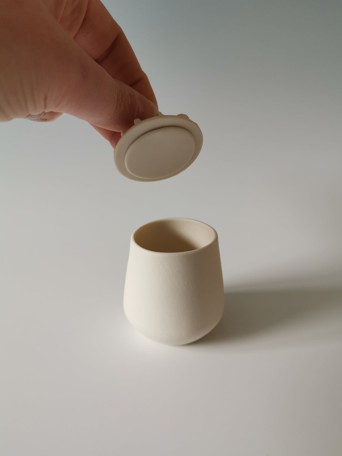 Small Purple Lidded Vessel