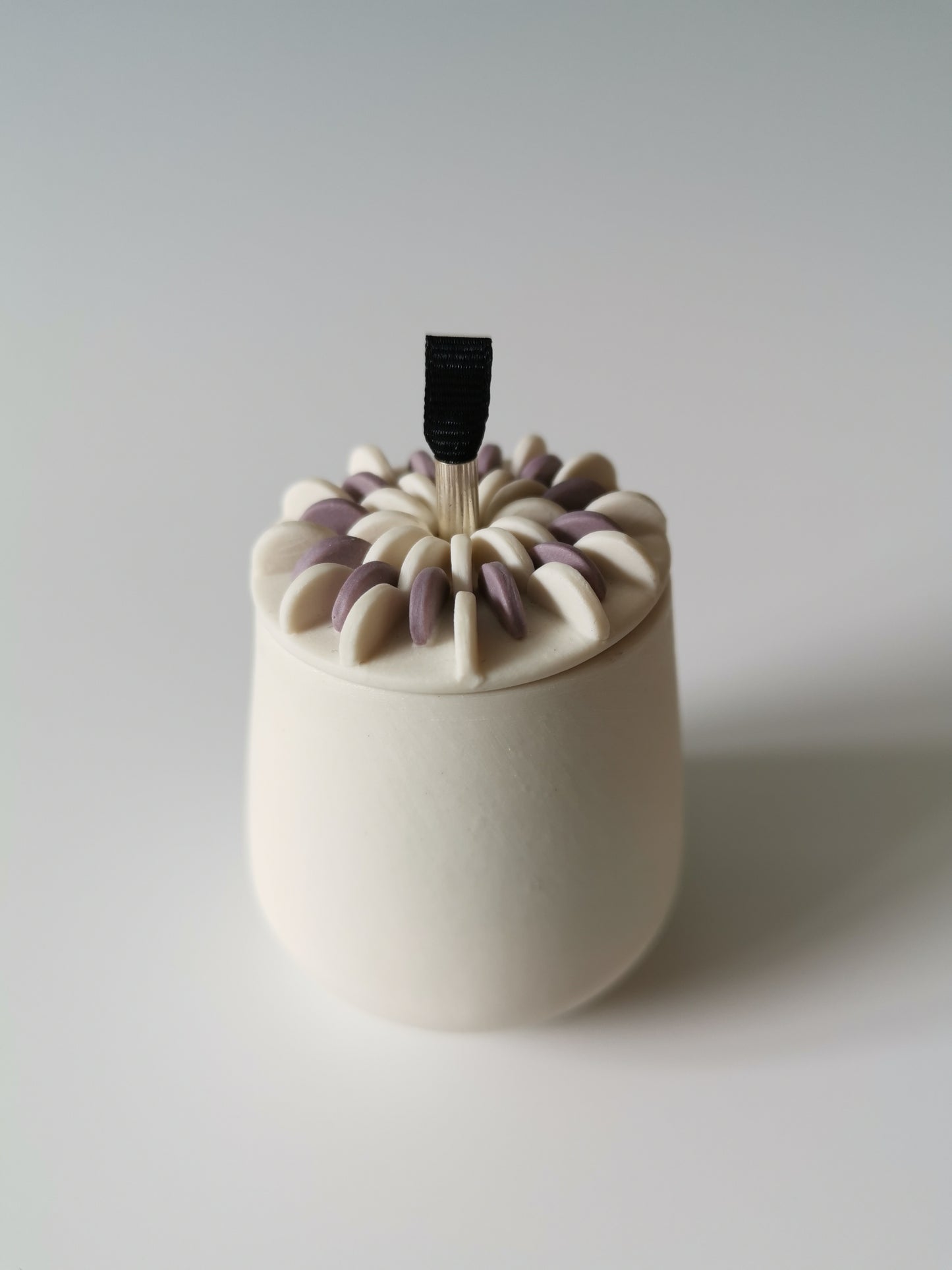 Small Purple Lidded Vessel