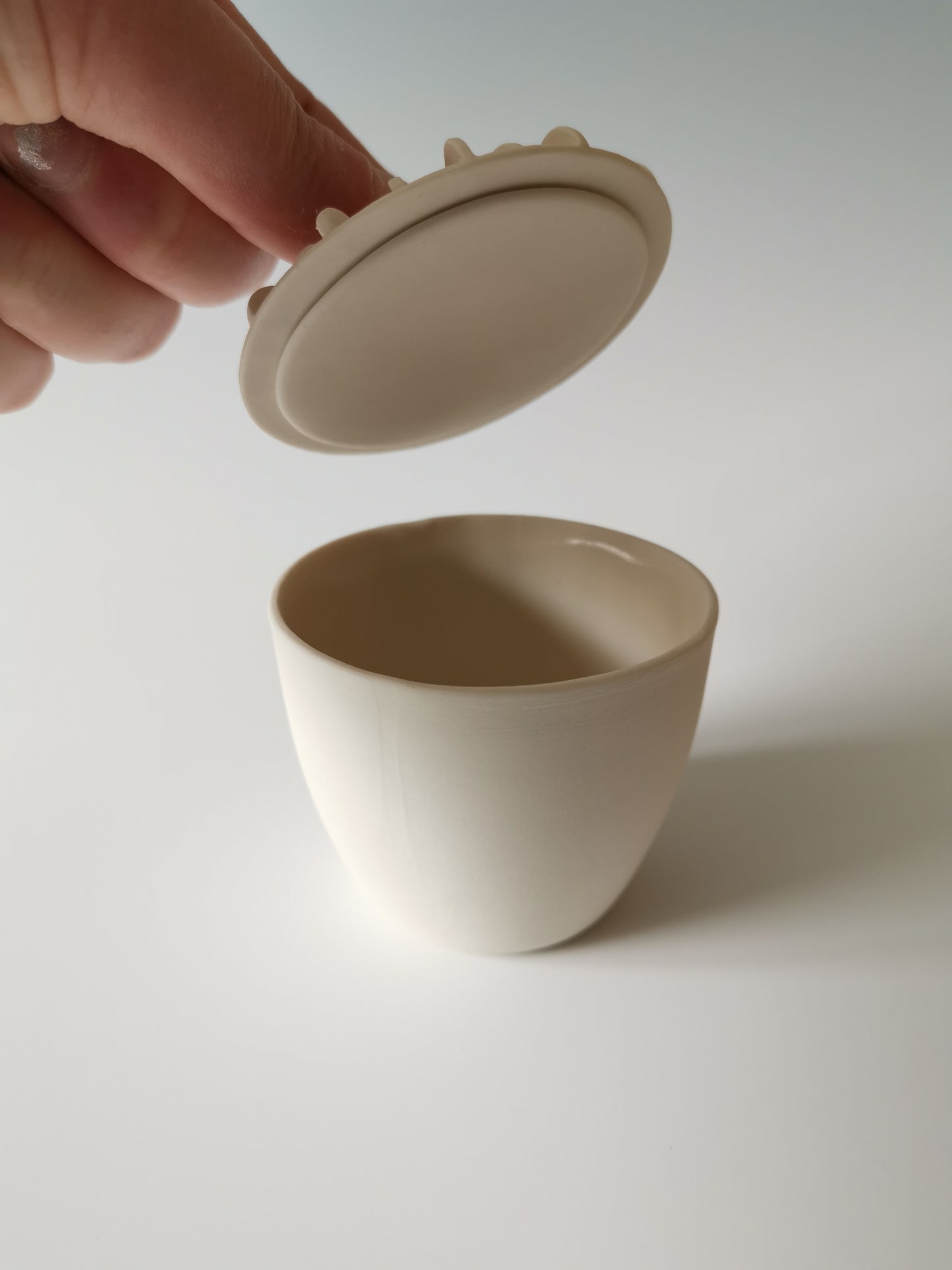 Large Red Lidded Vessel