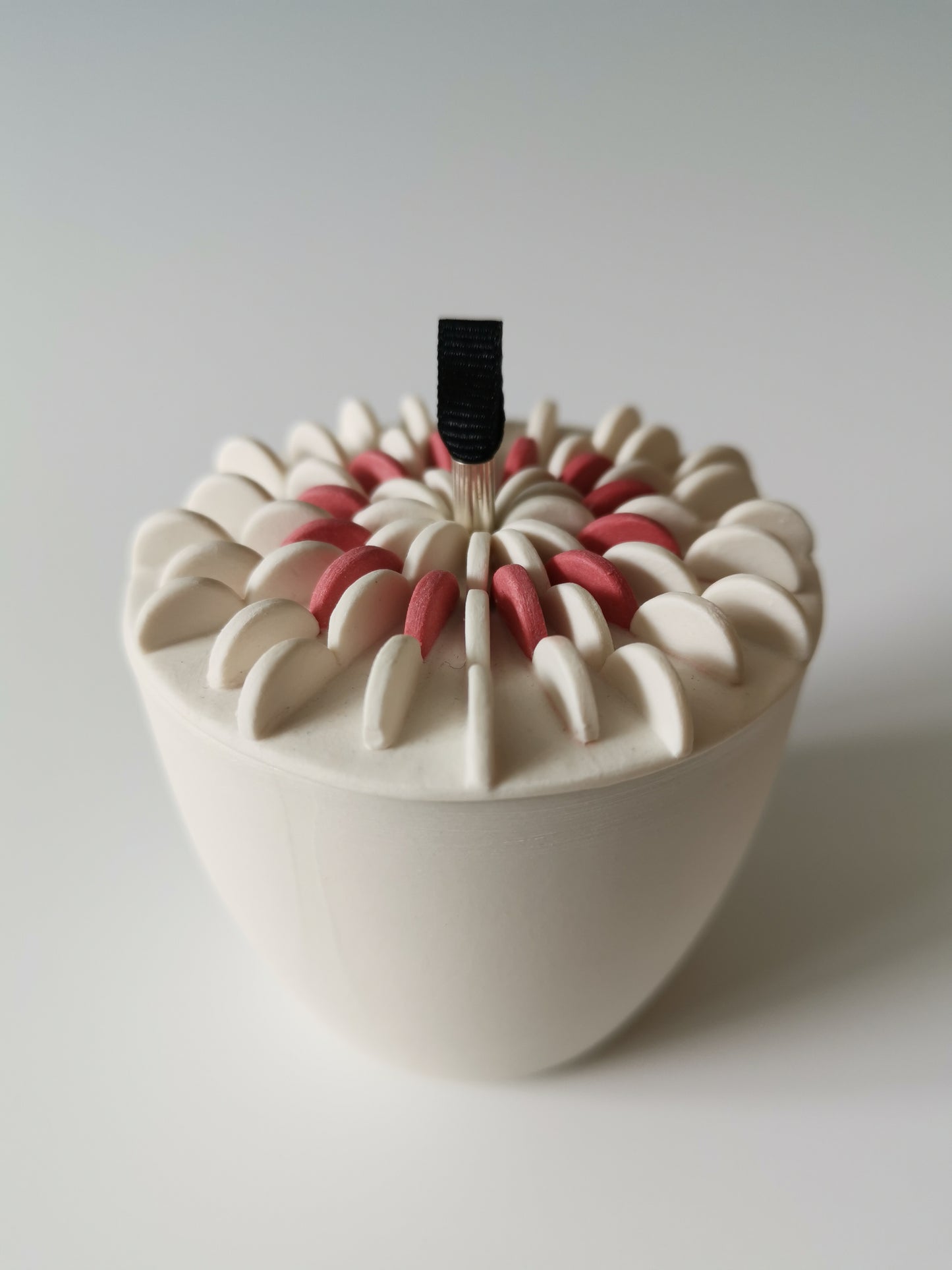 Large Red Lidded Vessel