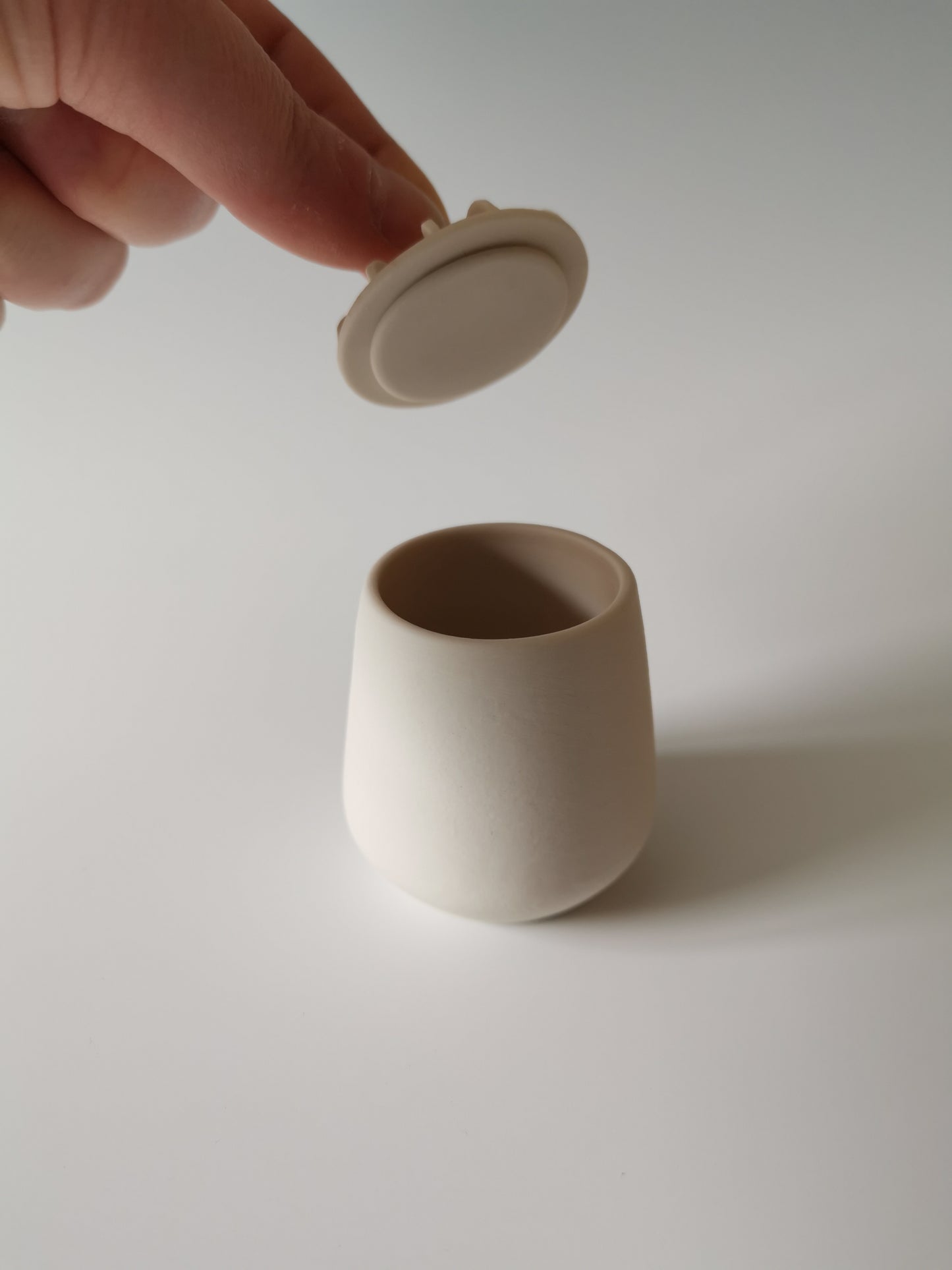 Small Red Lidded Vessel