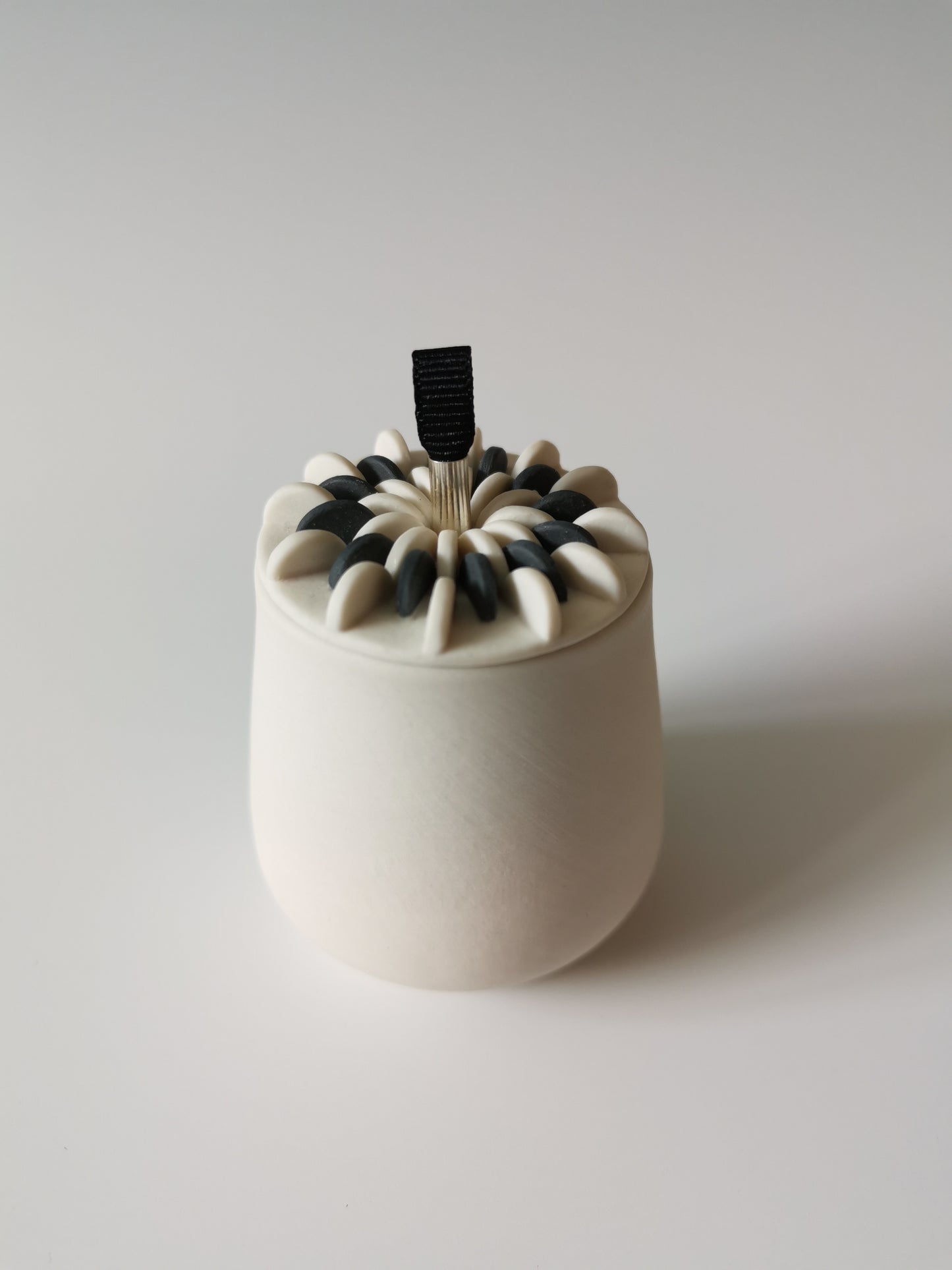 Small Black Lidded Vessel