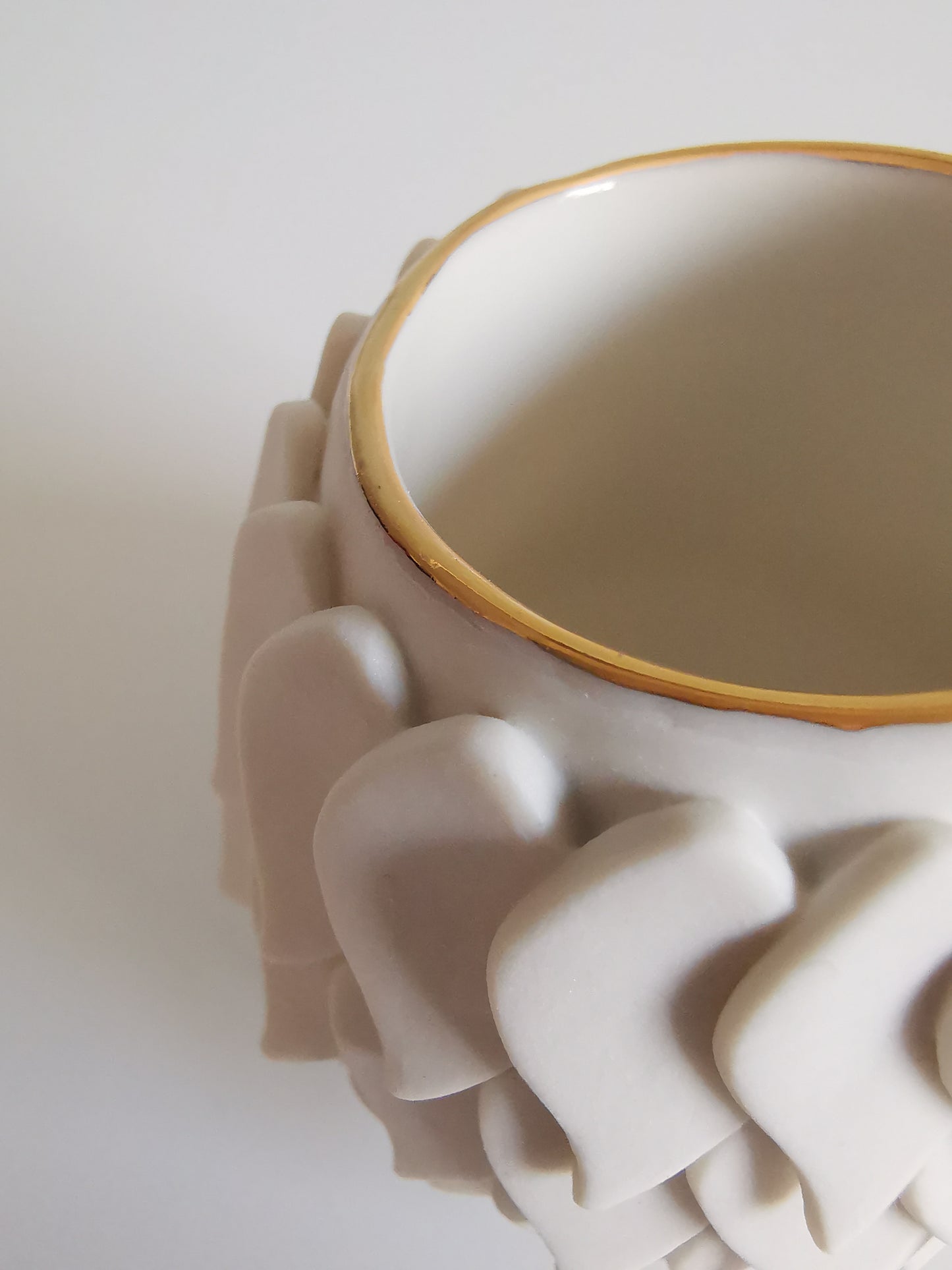 Small Petal Vessel with Gold