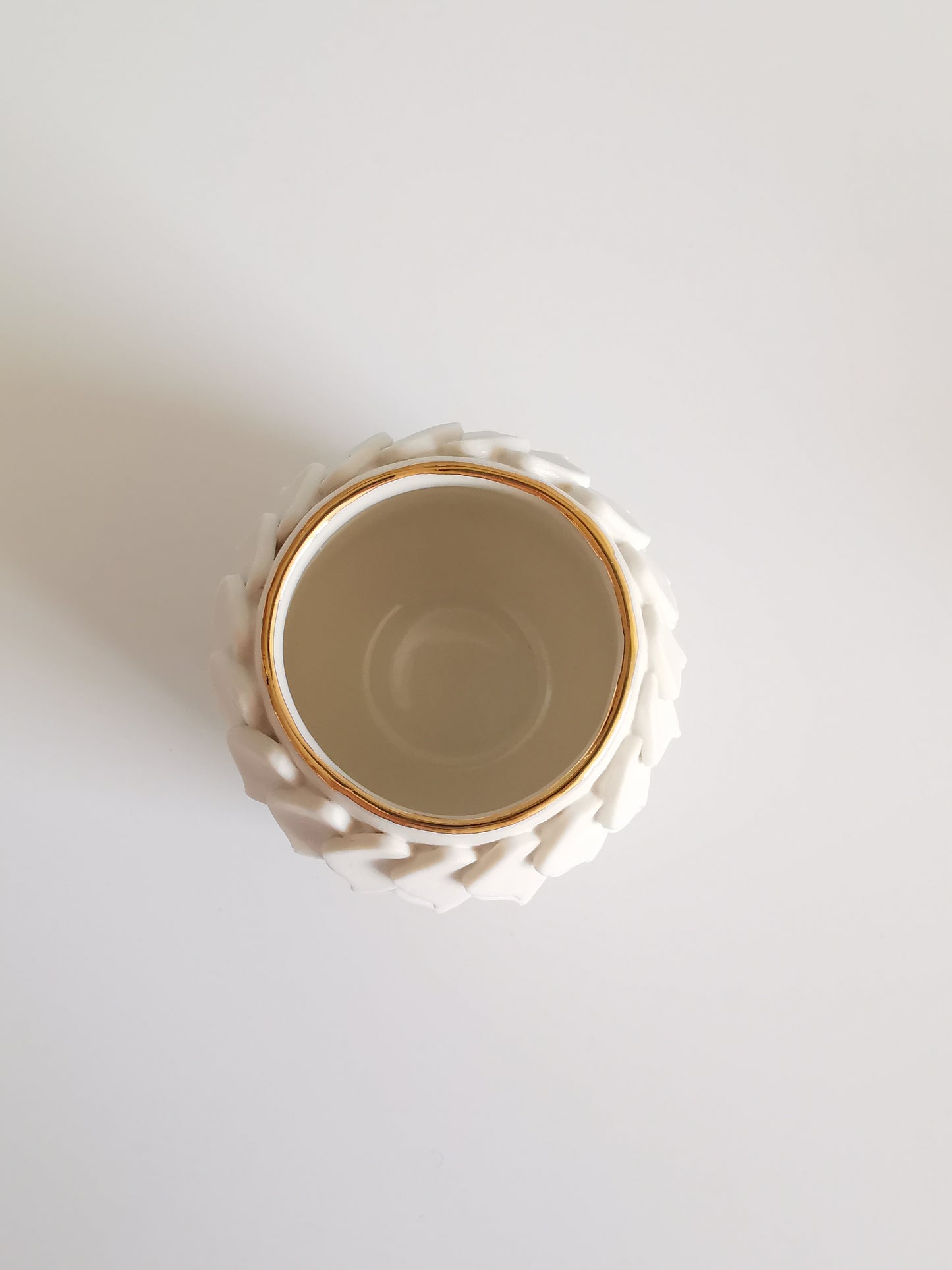 Small Petal Vessel with Gold