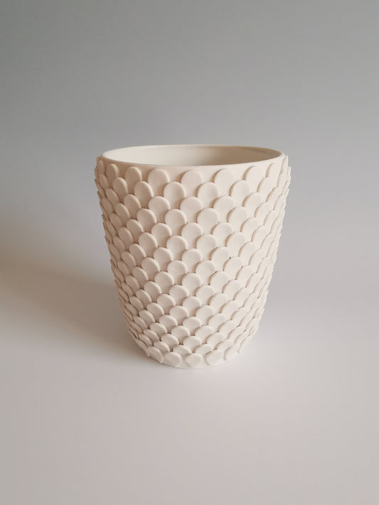 Large White Teardrop Vessel