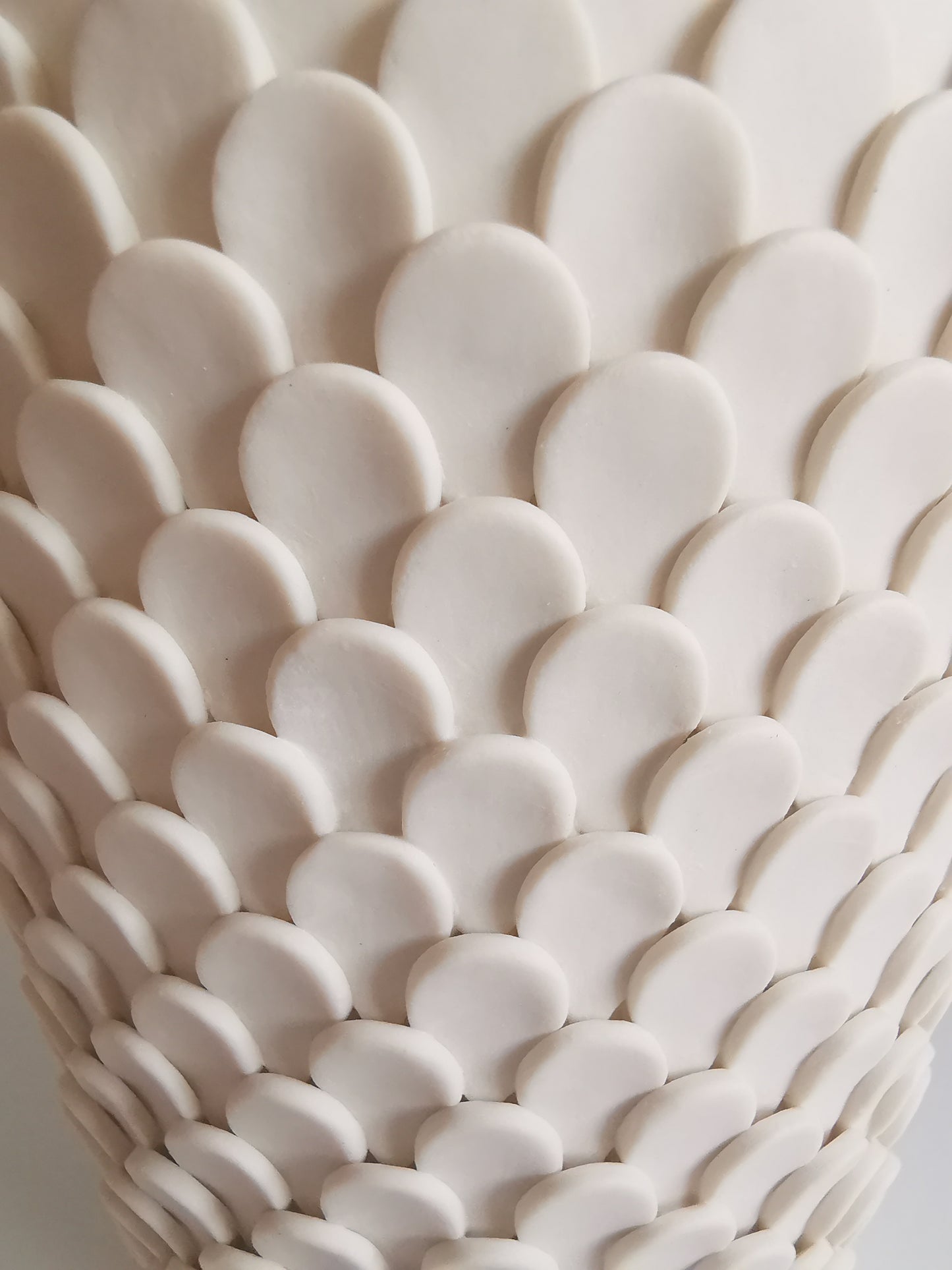 Large White Teardrop Vessel