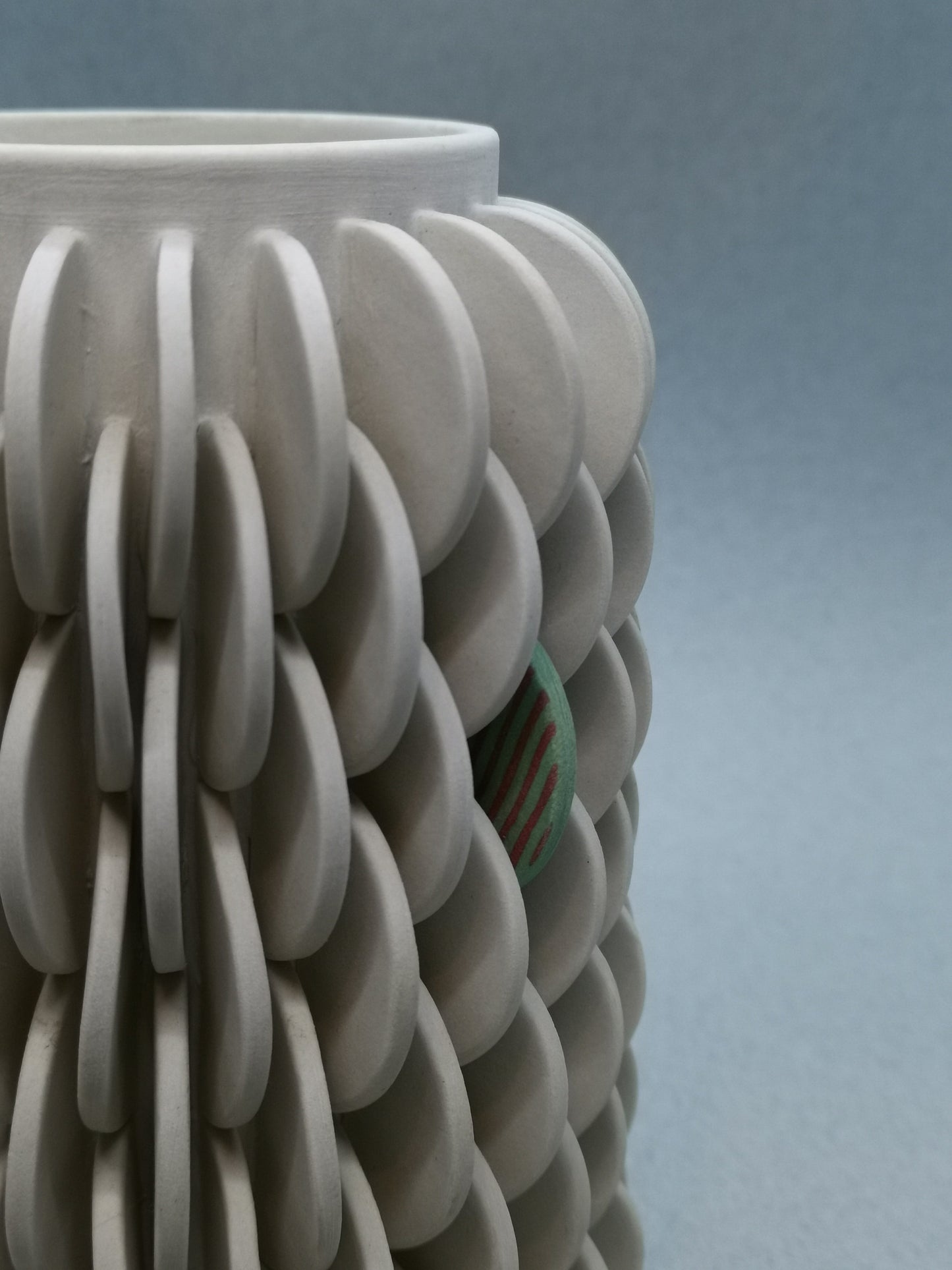 Vase with Single Patterned Disk