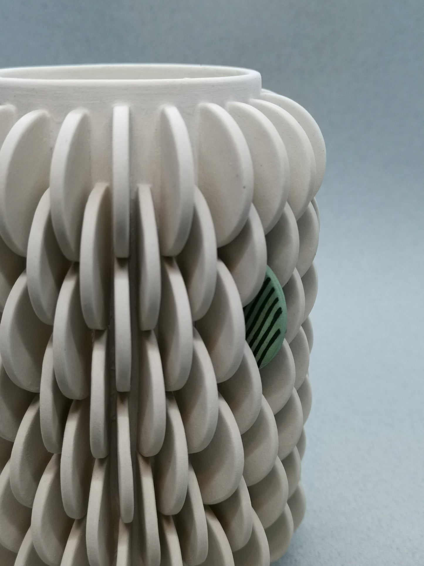 Vase with Single Patterned Disk