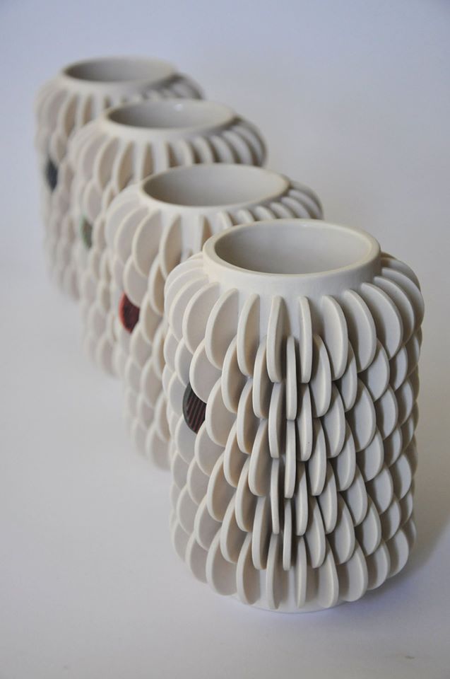 Vase with Single Patterned Disk