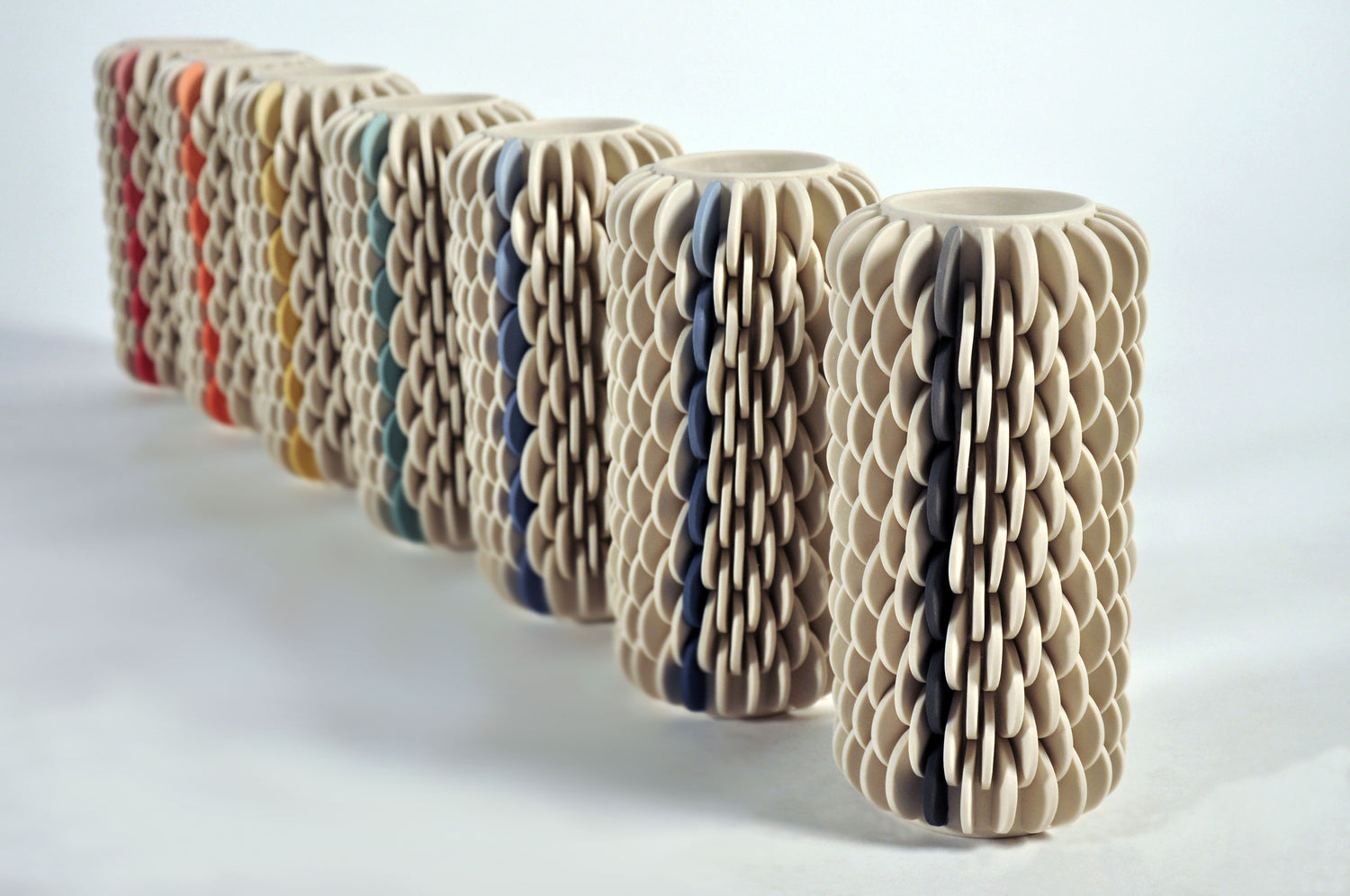 Medium Vase with a Colour Gradient Strip