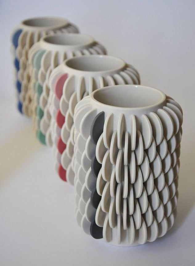 Small Vase with Colour Gradient Strip