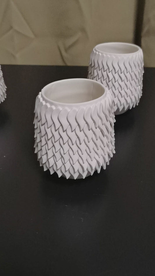Medium White Petal Vessel (Second)