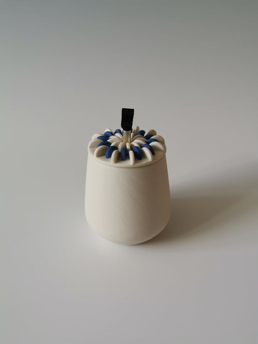 Small Blue Lidded Vessel