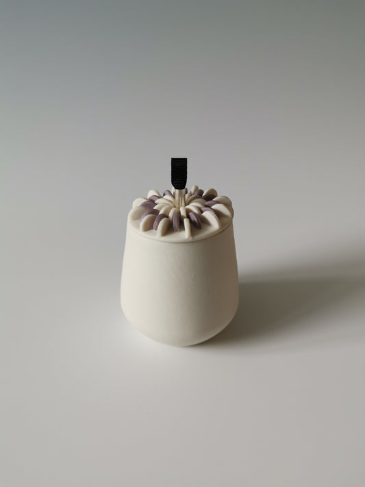 Small Purple Lidded Vessel