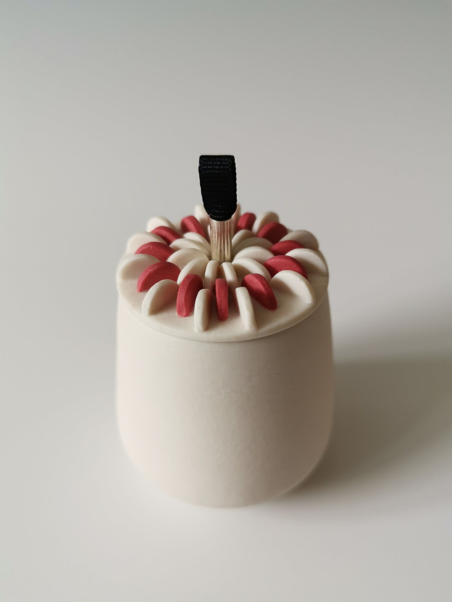Small Red Lidded Vessel